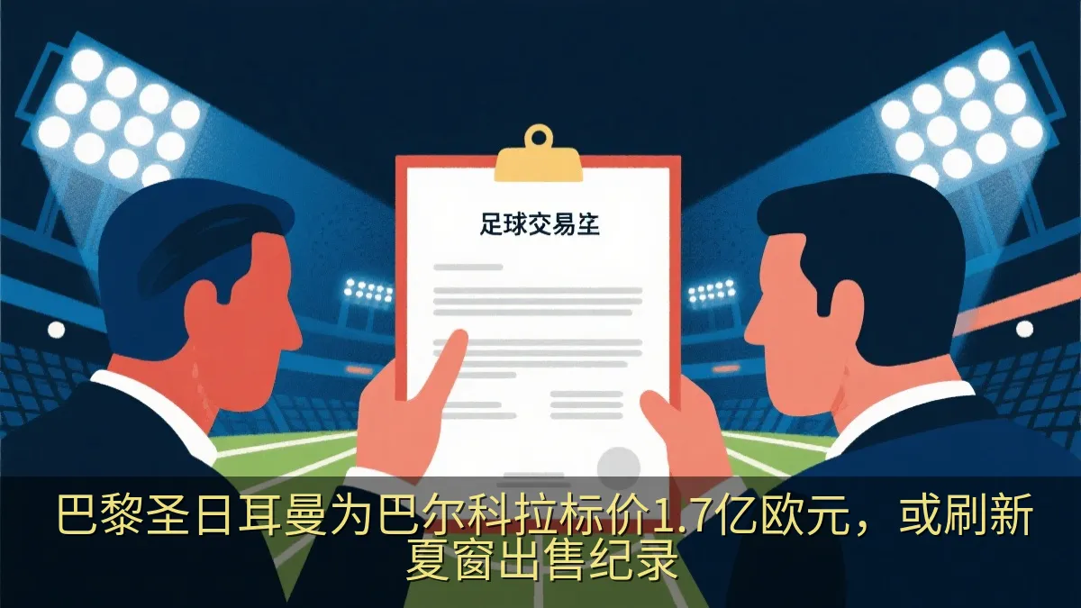 足球转会谈判与球场灯光氛围插图