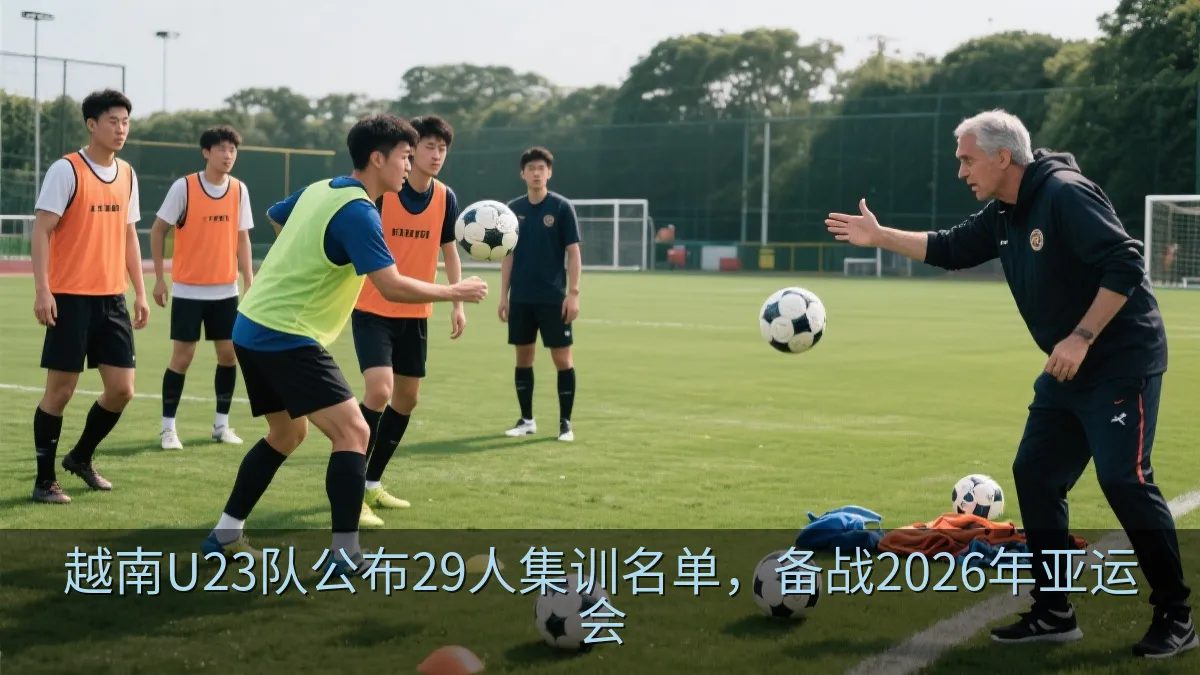 越南U23队备战亚运会的训练场景